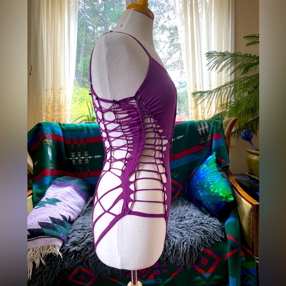 Spider Booty Braided Bodysuit sz8 - Picture 2 of 6